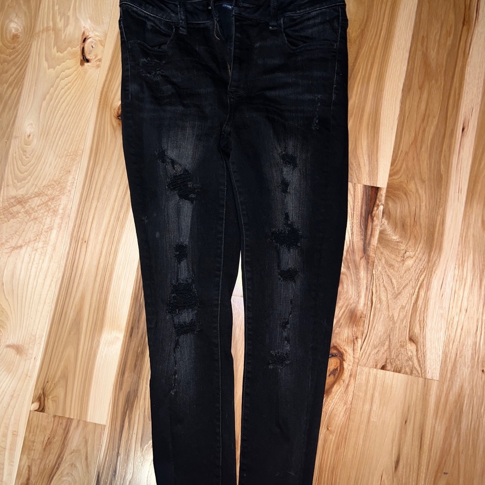 Black ripped jeans